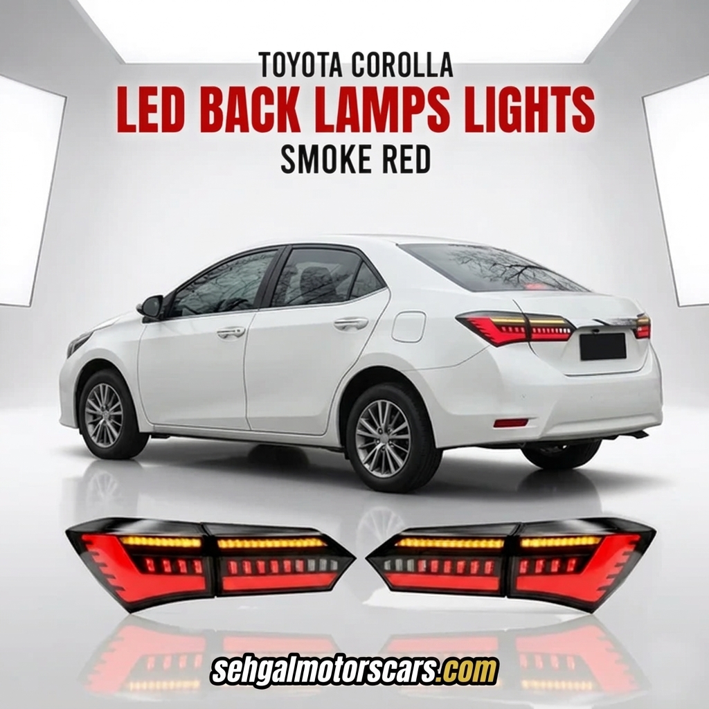 Toyota Corolla LED Back Lamps Lights Smoke Red Pair 2014–2026