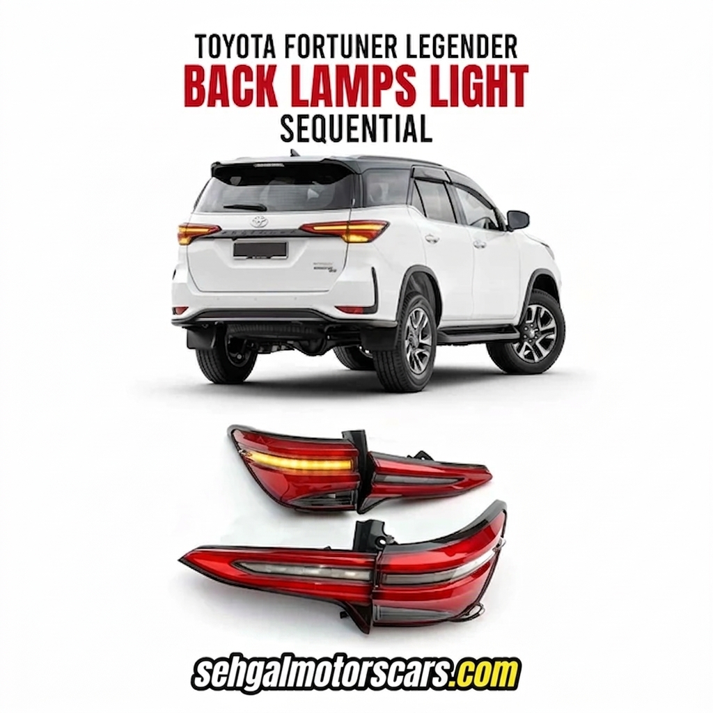 Toyota Fortuner Legender Sequential Back Lamps Red (RHS & LHS) 2016–2026