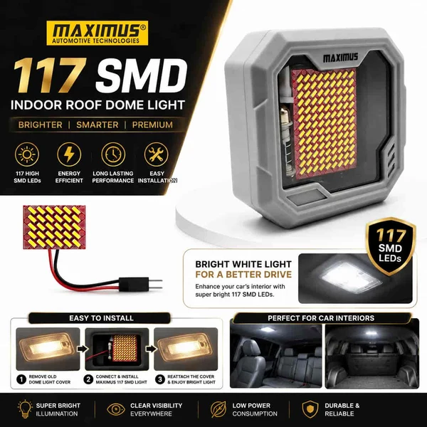 Maximus 117 SMD Indoor Roof Dome Light – White