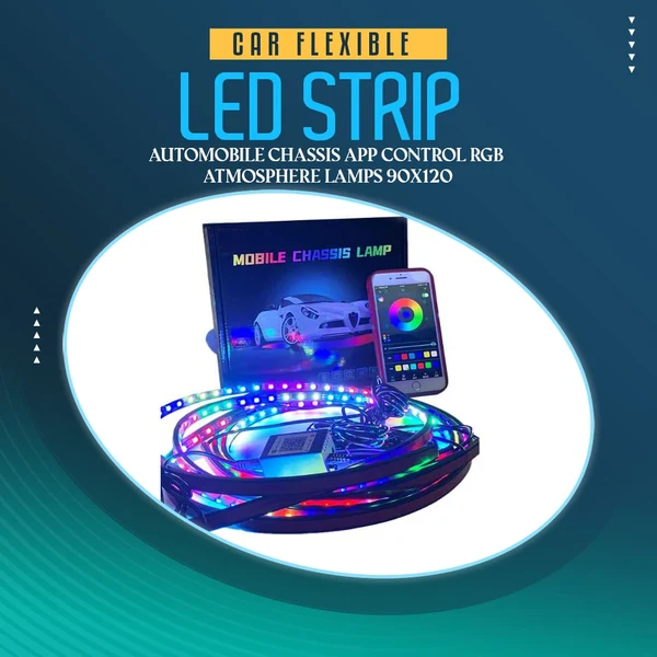 Car Flexible RGB LED Strip Underbody Lights with App Control – 90 × 120