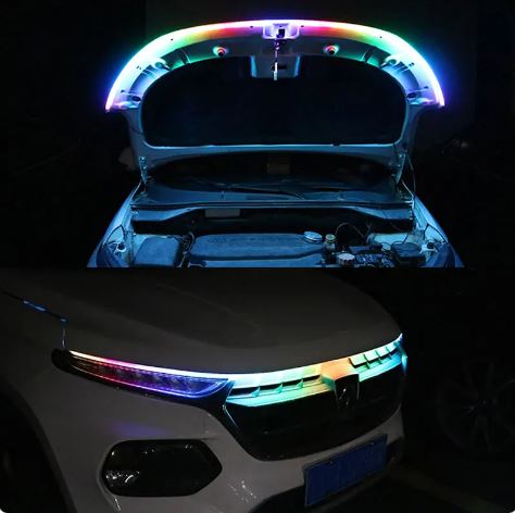 Car Hood Flexible LED Daytime Running Light Strip – Decorative DRL Atmosphere Light