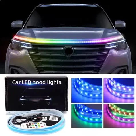 Car Hood Flexible LED Daytime Running Light Strip – Decorative DRL Atmosphere Light