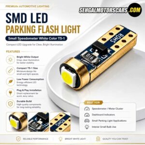 SMD LED Parking Flash Light Small Speedometer White T5-1 (3030) – Each